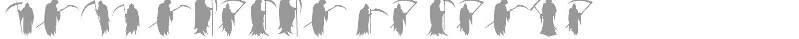 Grim Reaper La Parca font preview